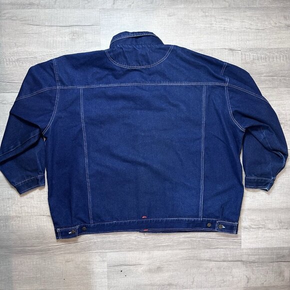 Vintage Knockout Blue Jean Denim Jacket Men's Big & Tall Size 5XL Cotton Blend - Picture 10 of 10